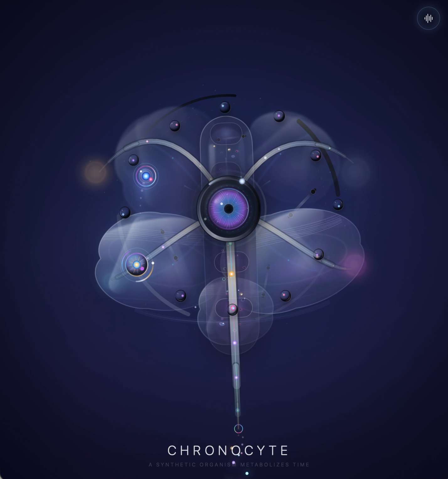 Particles moving through Chronocyte